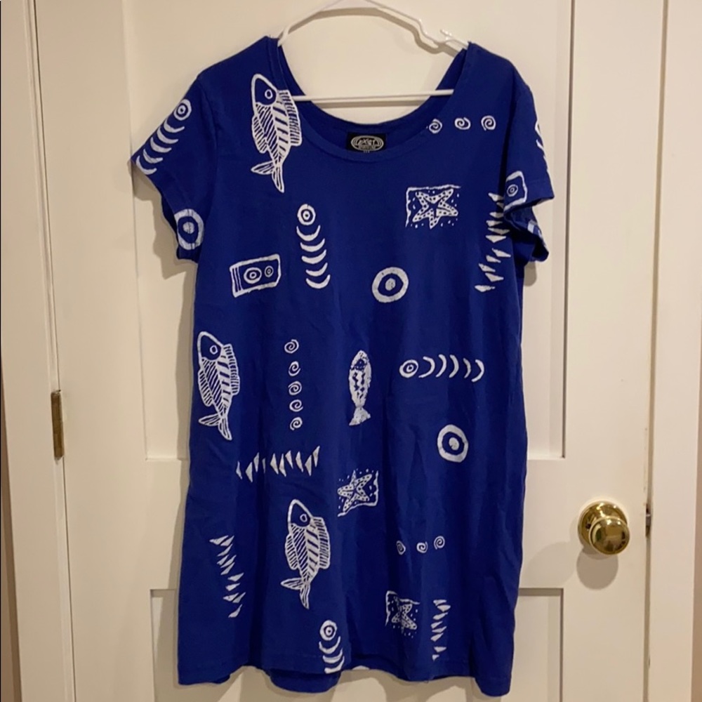 Vintage blue tee shirt dress